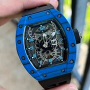 Replica Richard Mille RM 022 Blue Carbon Skeleton Dial Automatic Movement Watch - Image 4