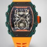 Best Richard Mille RM 21-02 Tourbillon Aerodyne Replica Watch - Orange Leather Strap