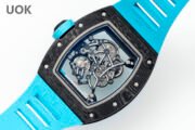 Best Replica RICHARD MILLE RM 55 – Swiss Movement Super Clone with Carbon Case & Blue Rubber Strap - Image 3