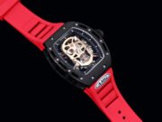 Best Swiss Replica RICHARD MILLE RM 52 Watch – Skeleton Tourbillon , Red Strap - Image 5