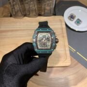 Swiss Replica Richard Mille RM 11-03 Carbon Turquoise Case Watch – Skeleton Dial Luxury Men's Timepiece - Image 2