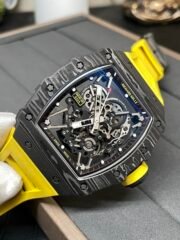 Swiss Replica Richard Mille RM 35-02 Watch For Men – Skeleton Dial, Yellow Rubber Strap, Luxury Sport Design - Image 6