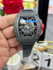 Best Richard Mille RM35-02 Carbon Fiber Skeleton Dial Swiss Replica Watch - Image 2