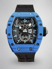 Replica Richard Mille RM 022 Blue Carbon Skeleton Dial Automatic Movement Watch