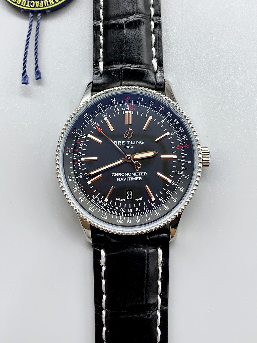 1月12日-314.jpg Breitling Navitimer 1 Automatic in Black Dial – Leather Strap (1;1Super Clone) - Image 1