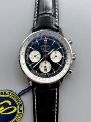 Breitling Navitimer B01 Chronograph 43 Black Dial – 904L Steel Casing (1;1Super Clone)