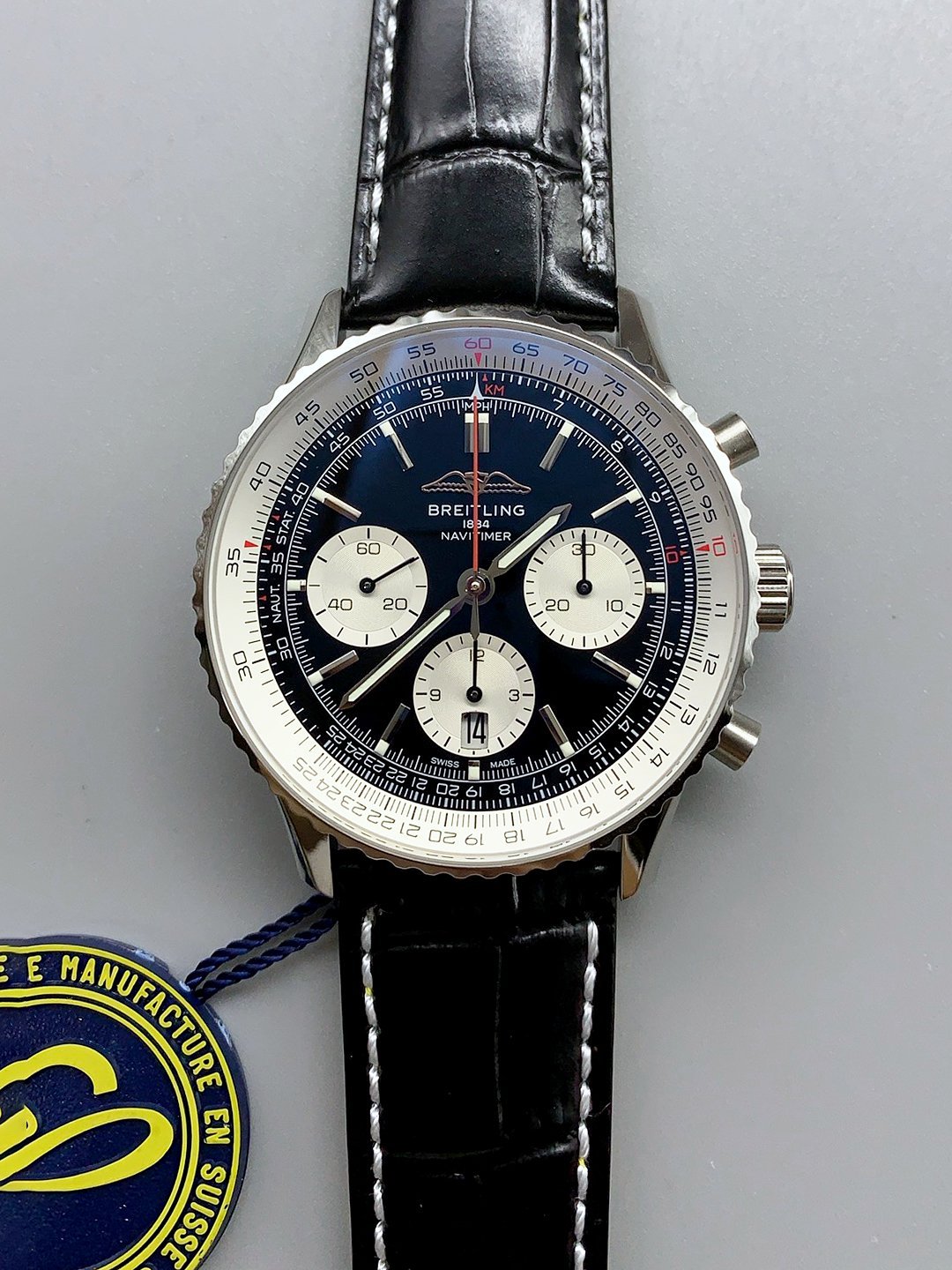 1月12日-316.jpg Breitling Navitimer B01 Chronograph 43 Black Dial – 904L Steel Casing (1;1Super Clone) - Image 1