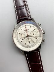 Breitling Navitimer B01 Chronograph 43 White Dial – 904L Steel Casing （1;1Super Clone） - Image 3