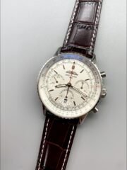 Breitling Navitimer B01 Chronograph 43 White Dial – 904L Steel Casing （1;1Super Clone） - Image 2