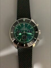 Breitling Superocean Culture Chronograph Men’s Watch with Green Dial and Leather Strap(1:1 Super Clone) - Image 9