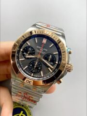 Breitling Chronomat B01 42 Edition 2 Tone Rose Gold with Grey Dial (1:1Super Cloen) - Image 3