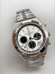 Vacheron Constantin Overseas Chronograph White Dial – Stainless Steel Strap(1:1Super Clone) - Image 3