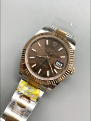 Rolex Datejust 41MM Two Tone Rose Gold Plating Brown Dial Watch(1:1Super Clone ) - Image 2