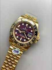 Rolex GMT-Master II Tiger Eye Dial Gold and Steel Bracelet (1:1 Super Clone) - Image 2