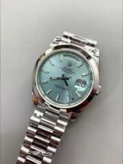 Rolex Day Date Presidential M228206-0004 904L Steel 40MM – Light Blue Dial （1:1Super Clone） - Image 3