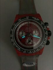Rolex Daytona Edition Watch in Red Dial Red Carbon Casing (1:1 Super Clone) - Image 11
