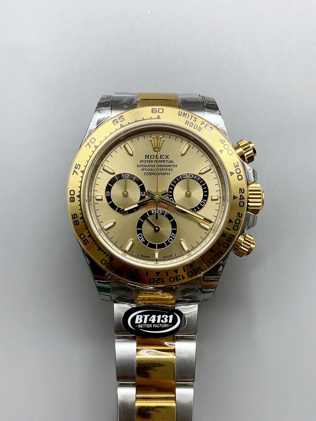 1月13日-434.jpg Rolex Cosmograph Daytona M126518 Gold Dial Original Cal.4131 Movement(1:1Super Clone) - Image 1