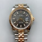 Rolex Datejust 41MM Two Tone Rose Gold Plating Fluted Dial Watch(1:1Super Clone )