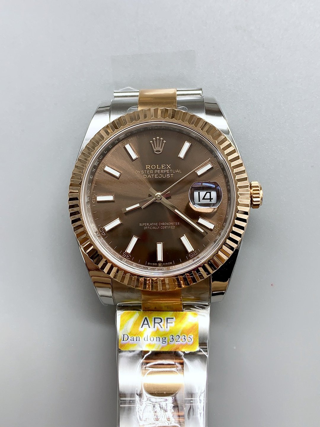 1月13日-443.jpg Rolex Datejust 41MM Two Tone Rose Gold Plating Brown Dial Watch(1:1Super Clone ) - Image 1