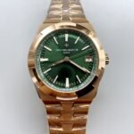 Vacheron Constantin Watch in Rose Green Steel Dial(1:1Super Clone)