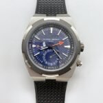 Vacheron Constantin Overseas Dual Time Titanium Watch in Blue Dial(1:1Super Clone)