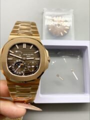 Patek Philippe Nautilus 5712/R Brown Dial Gold Strap(1:1Super Clone) - Image 4