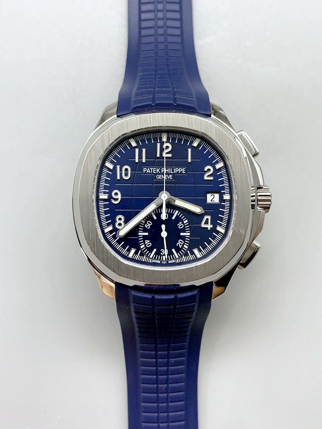 1月19日-227.jpg Patek Philippe Aquanaut 5968 Chronograph Steel Casing Blue Dial Watch(1:1 Super Clone) - Image 1