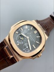 Patek Philippe Nautilus 5712/R Grey Dial Leather Strap(1:1Super Clone) - Image 4