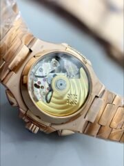 Patek Philippe Nautilus 5980/R Rose Gold 904L Steel Case in Black Dial (1:1Super Clone) - Image 4