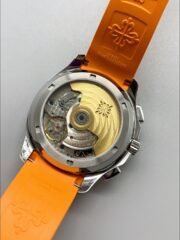 Patek Philippe Aquanaut 5968 Chronograph Steel Casing Orange Strap Watch(1:1 Super Clone) - Image 5