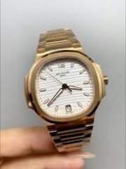 Patek Philippe Nautilus 7118R 35MM 1:1 Rose Gold White Dial (1:1Super Clone) - Image 2