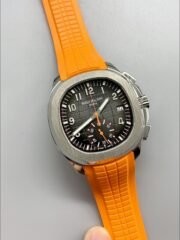 Patek Philippe Aquanaut 5968 Chronograph Steel Casing Orange Strap Watch(1:1 Super Clone) - Image 2