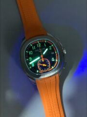 Patek Philippe Aquanaut 5968 Chronograph Steel Casing Orange Strap Watch(1:1 Super Clone) - Image 11