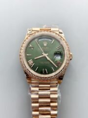 Day Date Rolex Weekly Journal Champaign 18K Gold Plated counter weight