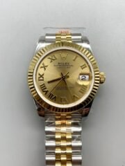 Rolex Datejust Gold with Roman Dial in 36MM （1;1Super Clone）