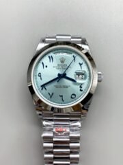 Rolex Day-Date Ice Blue Dial Middle Eastern Numerals Mechanical Watch(1;1Super Clone)