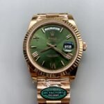 Rolex Day-Date 40mm With Green Dial And Rose Gold bracelet.(1;1Super Clone)