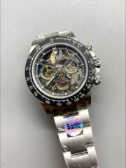 Rolex Daytona Skeleton Dial Carbon Fiber Mechanical Watch (1:1 Super Clone) - Image 2