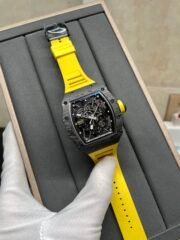 Swiss Replica Richard Mille RM 35-02 Watch For Men – Skeleton Dial, Yellow Rubber Strap, Luxury Sport Design - Image 2