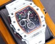 Replica Richard Mille RM50-03 Super Clone Chronograph Mechanical Watch - White Carbon Fiber Case - Image 5