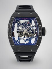 Richard Mille RM055 Skeleton Watch with Black Rubber Strap – Super Clone