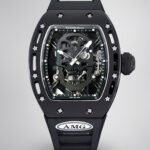 Swiss Richard Mille RM 052 Replica Watch – Skeleton Tourbillon, Skull Face, Black Rubber Strap, AAAAA Quality
