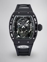 Swiss Richard Mille RM 052 Replica Watch – Skeleton Tourbillon, Skull Face, Black Rubber Strap, AAAAA Quality