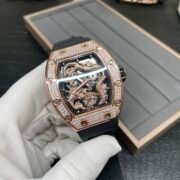 Swiss Richard Mille RM 51-01 Replica Tiger And Dragon Michelle Yeoh Watch with Diamond Bezel And Black Rubber Strap - Image 4