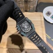 Swiss Replica Richard Mille RM 11-03 Carbon Turquoise Case Watch – Skeleton Dial Luxury Men's Timepiece - Image 9