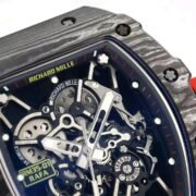 Top Swiss Replica Richard Mille RM35-01 – Carbon Fiber Case & White Rubber Strap - Image 4