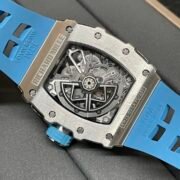 Luxury Replica Richard Mille RM 35-03 Rafael Nadal Skeleton Dial Blue Strap Watch For Men - Image 9