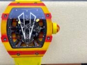 Best Swiss Replica Richard Mille RM 27-03 Red Yellow Carbon Fiber Watch - Image 3
