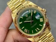 1:1 super clone Day Date Rolex Weekly Journal 18K Yellow Gold Plated counter weight - Image 3