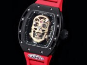 Best Swiss Replica RICHARD MILLE RM 52 Watch – Skeleton Tourbillon , Red Strap - Image 2